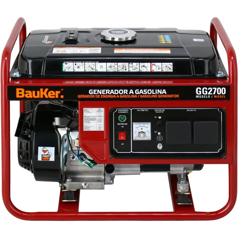BAUKER
Generador Eléctrico a Gasolina Partida Manual 2000 W 15 l
