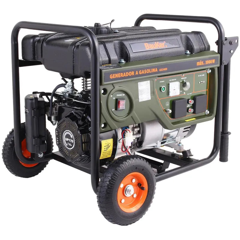 BAUKER
Generador Eléctrico a Gasolina Partida Manual 3000 W 15 l