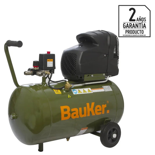 BAUKER
Compresor de Aire Portátil 2 HP 50 Litros Euro 250