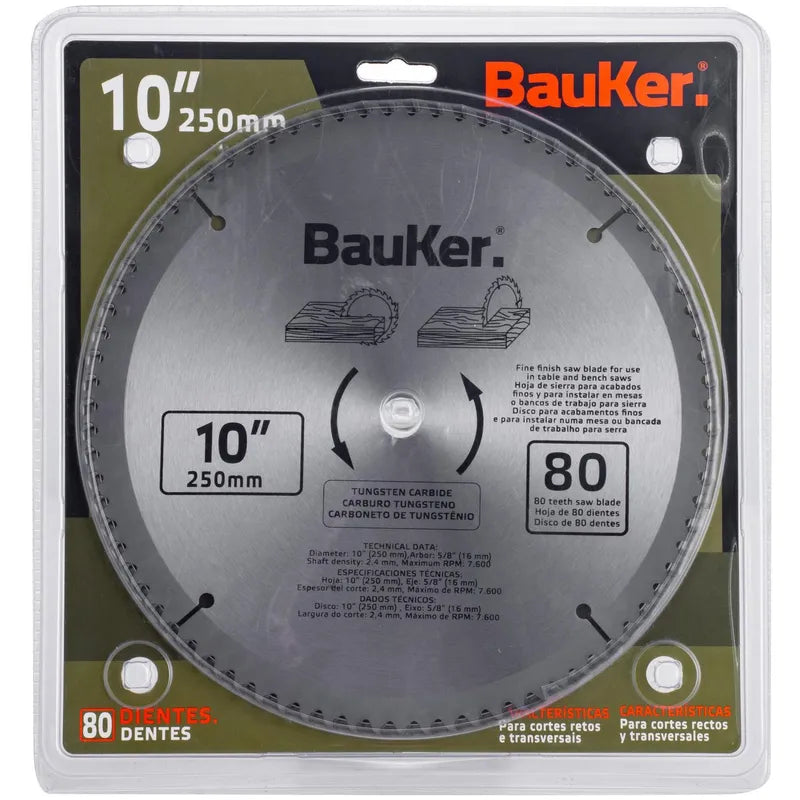 BAUKER
Disco de sierra circular 10" 80 dientes