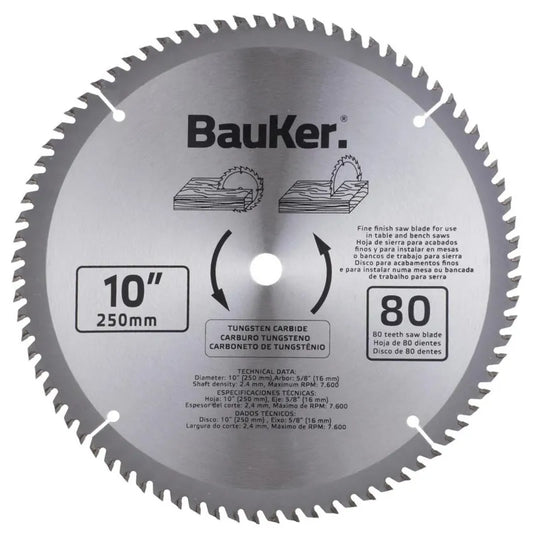 BAUKER
Disco de sierra circular 10" 80 dientes