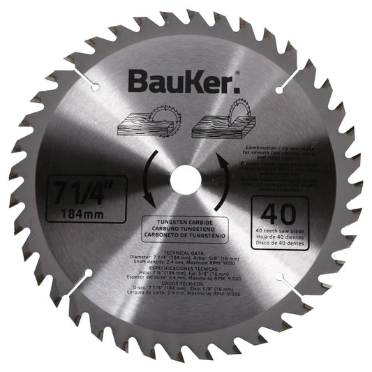 BAUKER
Disco de sierra circular 7 1/4" 40 dientes