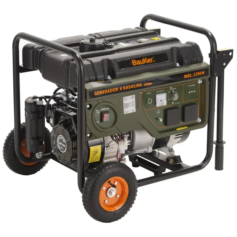 BAUKER
Generador Eléctrico a Gasolina Partida Manual 2200 W 15 l