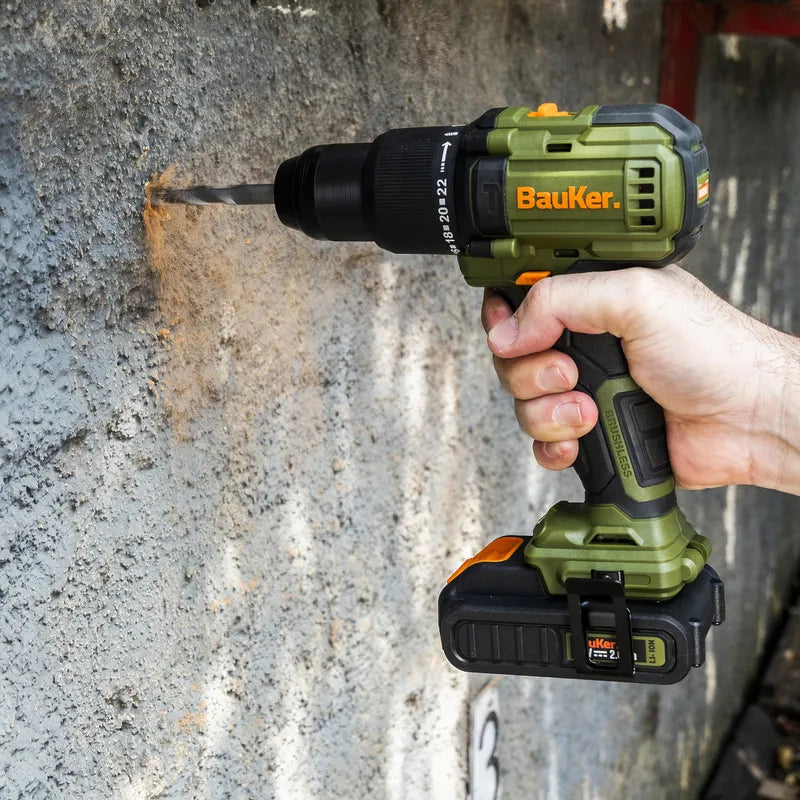BAUKER
Kit Taladro Percutor 13 mm 20 V+ Atornillador Impacto 20 V +2 Baterías 2 AH + Cargador