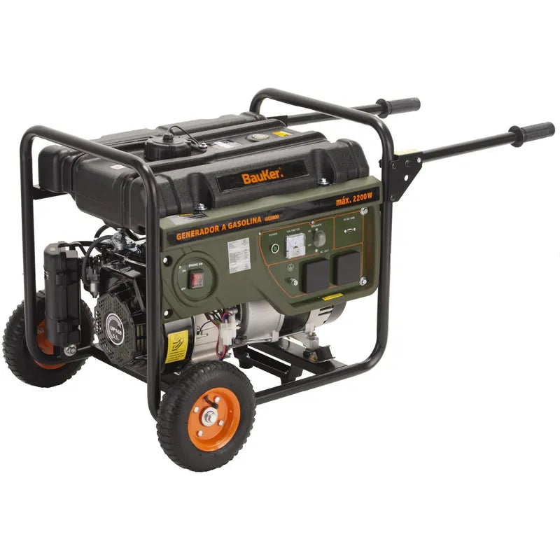 BAUKER
Generador Eléctrico a Gasolina Partida Manual 2200 W 15 l