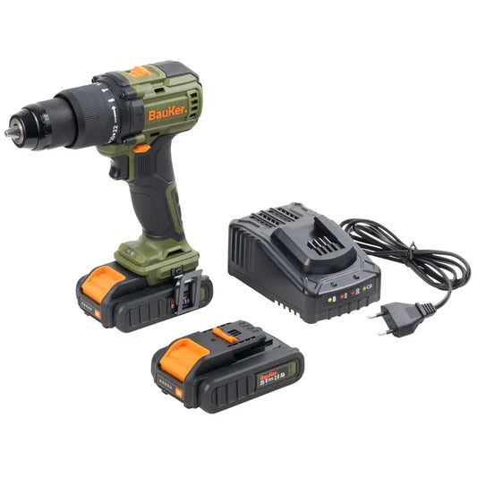 BAUKER
Taladro Percutor 13mm 20 V + 2 Baterías 2 AH + Cargador