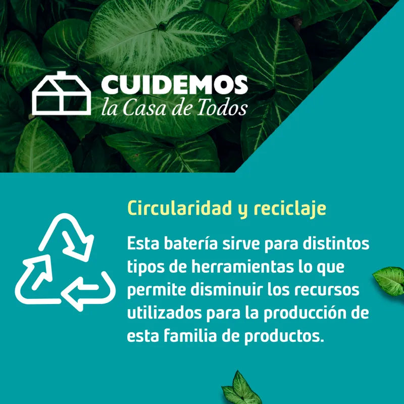 BAUKER
4.7 (81)
Batería recargable 18V 4,0 Ah