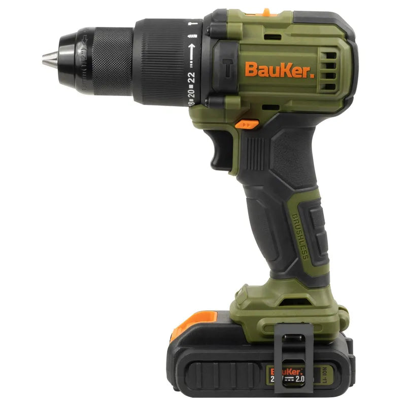 BAUKER
Taladro Percutor 13mm 20 V + 2 Baterías 2 AH + Cargador