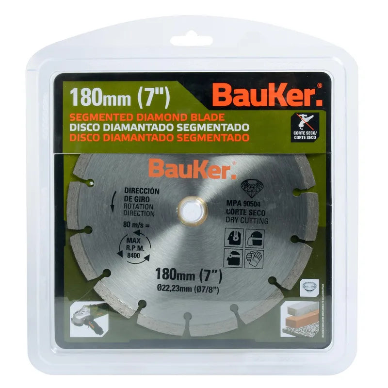 BAUKER
Disco de diamante 7" acero