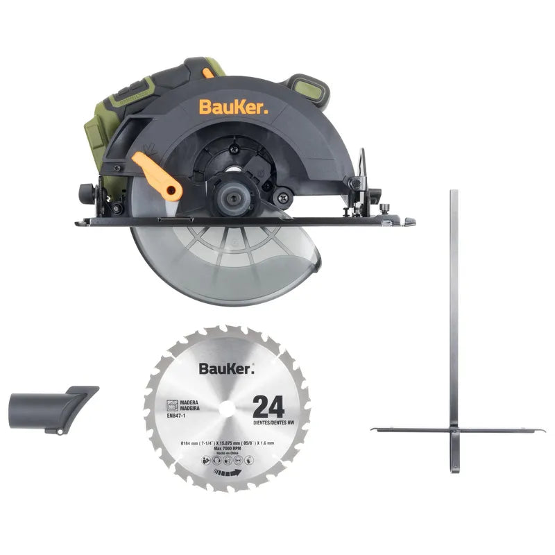 BAUKER
Sierra Circular Inalalámbrico 20V Sin Batería + Caja