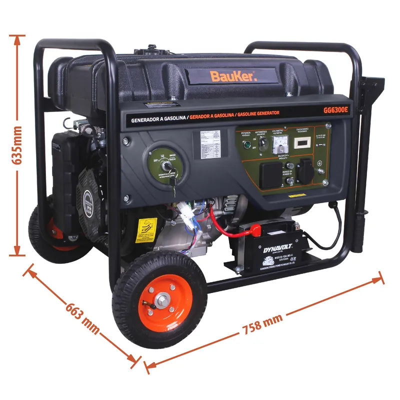 BAUKER
Generador a Gasolina Partida Eléctrica 6000 W 25 l
