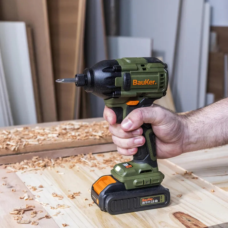BAUKER
Kit Taladro Percutor 13 mm 20 V+ Atornillador Impacto 20 V +2 Baterías 2 AH + Cargador