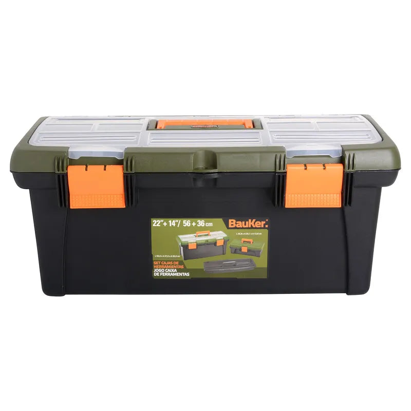 BAUKER
Set cajas de herramientas 14" + 22
