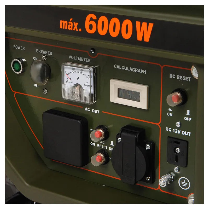 BAUKER
Generador Eléctrico a Gasolina Partida Eléctrica 6000 W 25
