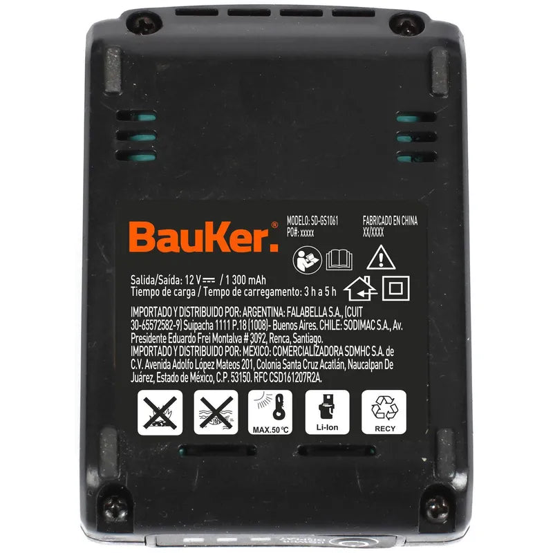 BAUKER
Batería recargable 12V 1,3 Ah