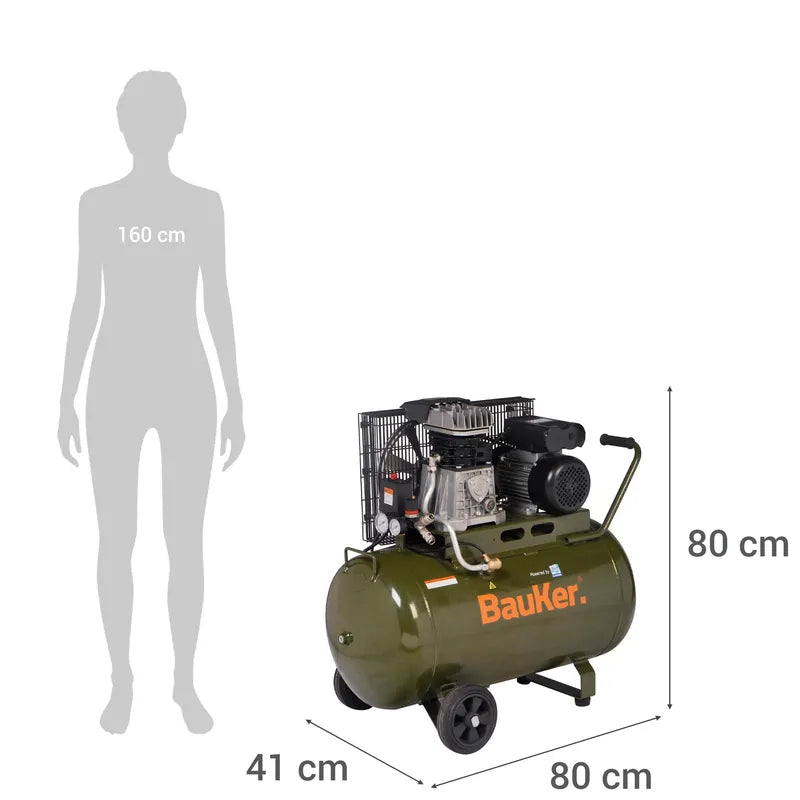 BAUKER
Compresor de Aire Portátil 2 HP 100 Litros AB100 248