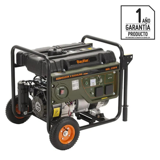 BAUKER
Generador Eléctrico a Gasolina Partida Manual 2200 W 15 l