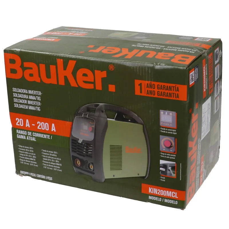 BAUKER
Soldadora inverter 200 amp 220v