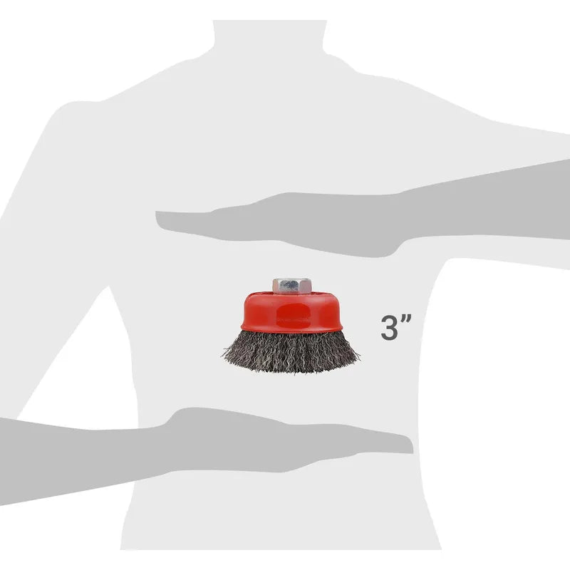 BAUKER
Grata copa para esmeril 3" acero
