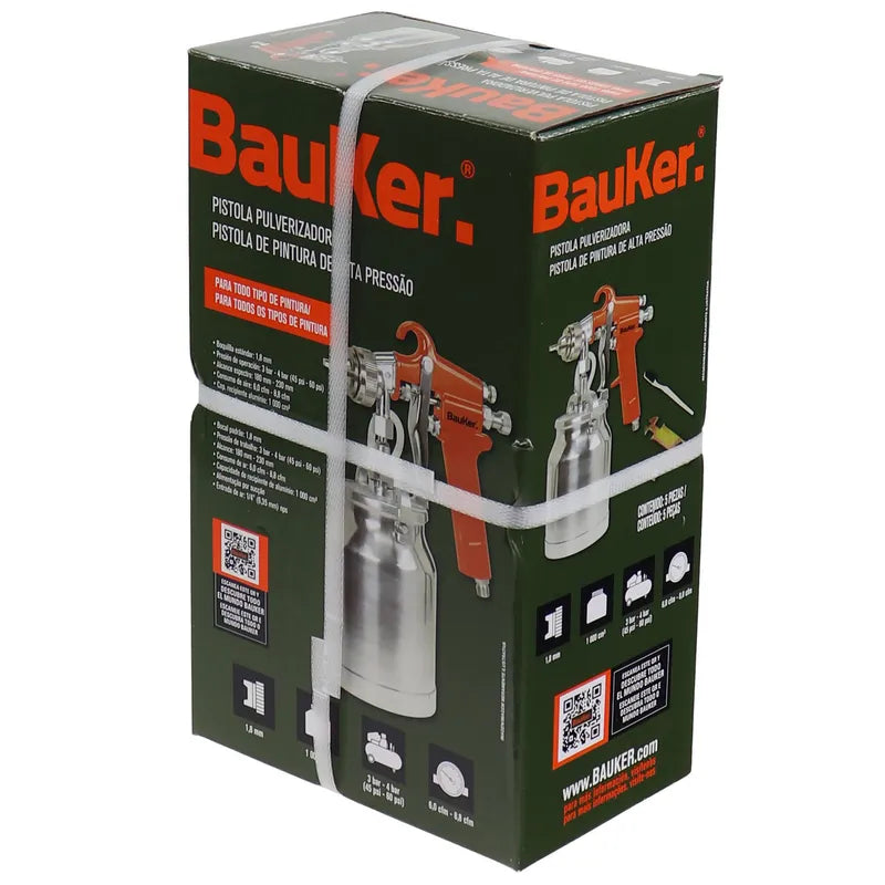 BAUKER
Pistola de pintura alta presión 1 litro