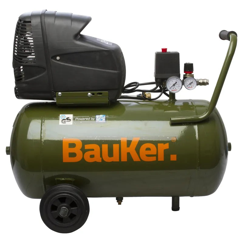 BAUKER
Compresor de Aire Portátil 2 HP 50 Litros Euro 250