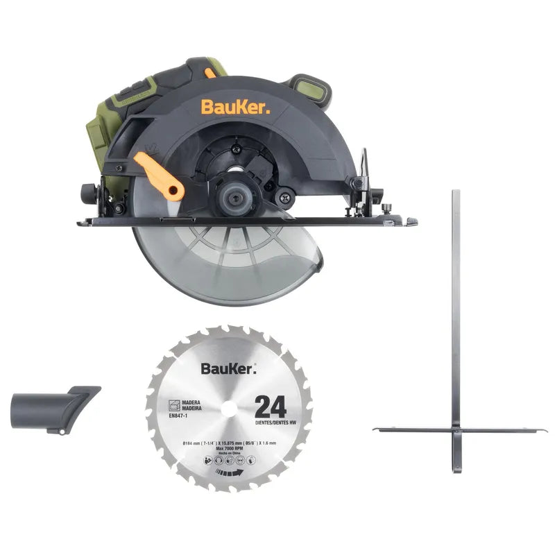 BAUKER
Sierra Circular Inalámbrica 20 V Brushless sin Batería