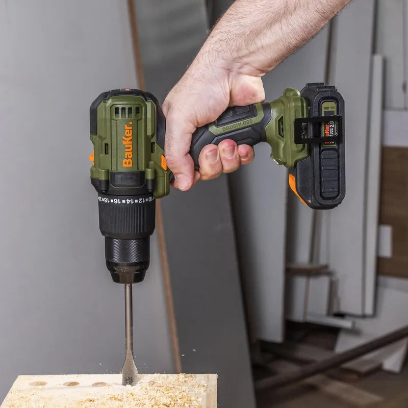BAUKER
Taladro Percutor 13mm 20 V + 2 Baterías 2 AH + Cargador