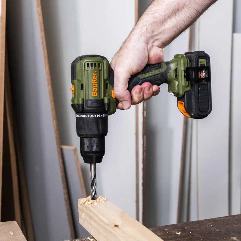 BAUKER
Kit Taladro Percutor 13 mm 20 V+ Atornillador Impacto 20 V +2 Baterías 2 AH + Cargador