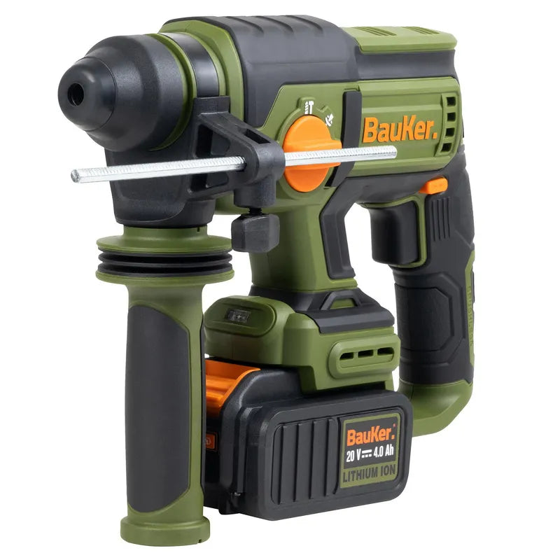 BAUKER
Rotomartillo SDS Plus Inalámbrico 20 V Brushless + 1 Batería 4 AH + Cargador
