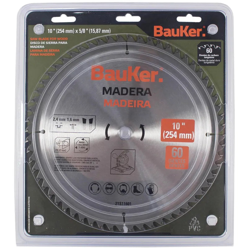 BAUKER
Disco de sierra circular 10" 60 dientes