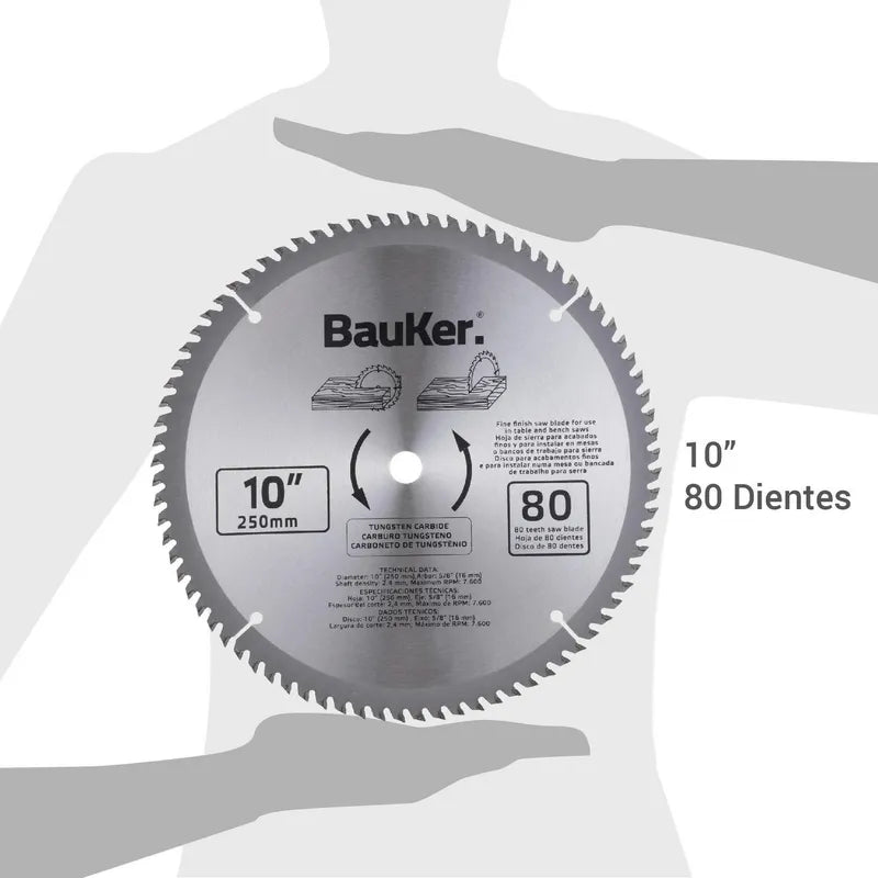 BAUKER
Disco de sierra circular 10" 80 dientes
