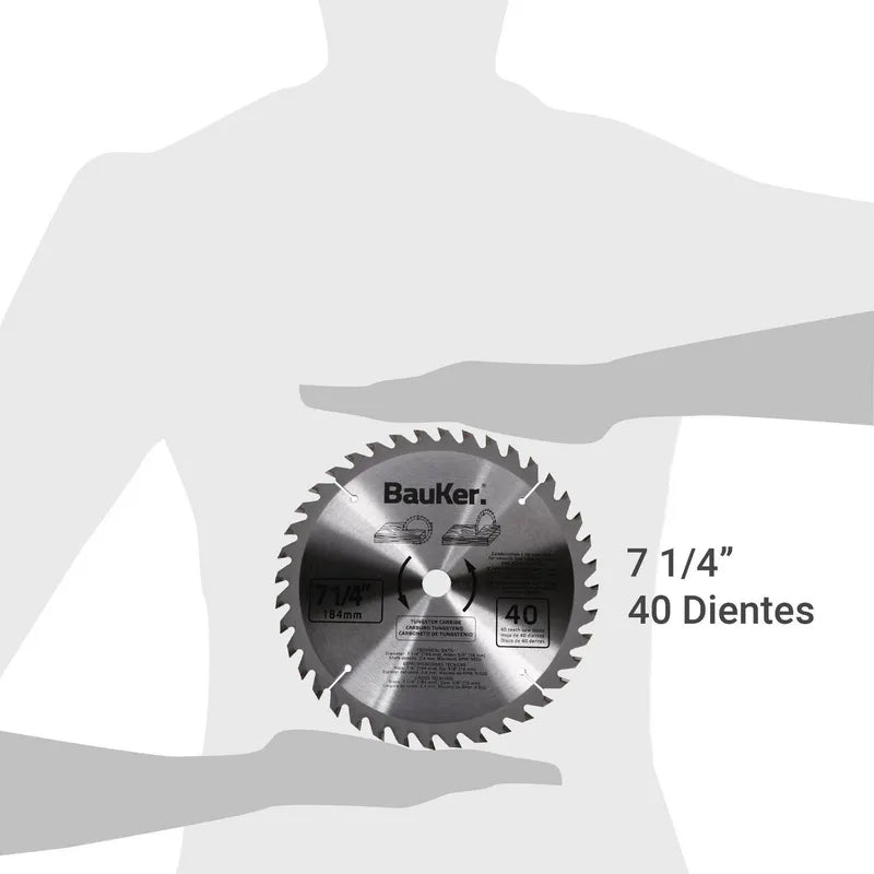 BAUKER
Disco de sierra circular 7 1/4" 40 dientes